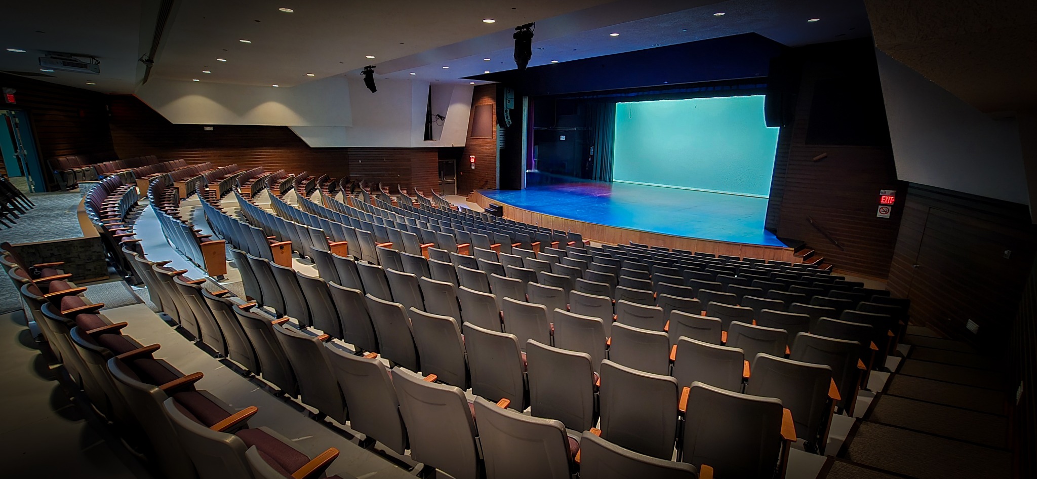 The stage and seating